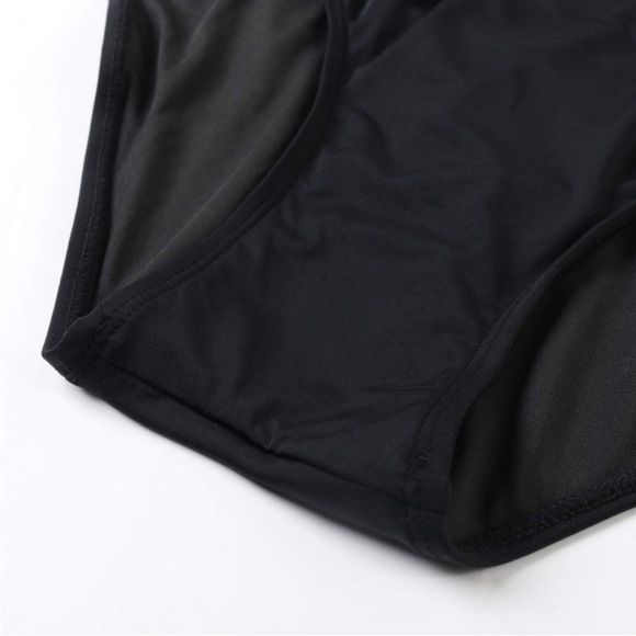 Women V Neck One Piece Swimsuits Tummy Control Ruched Halter Bathing Suit - Picture 6 of 12